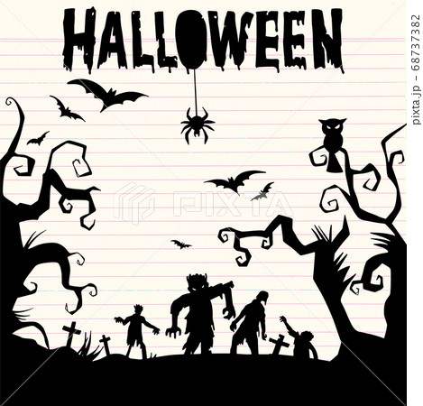 Happy Halloween Text Banner, Vector Happy Halloween Text Banner, Vector 68737382