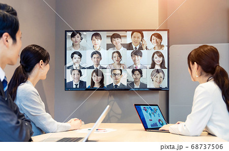 ビデオ会議 テレミーティング テレワーク ビデオ会議 テレミーティング テレワーク 68737506