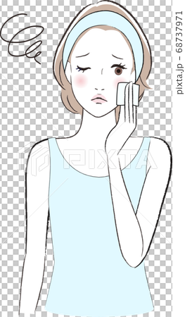 女人穿上乳液時擔心皮膚 68737971