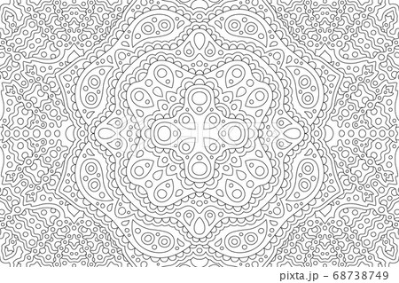 Line art for coloring book with eastern pattern 68738749