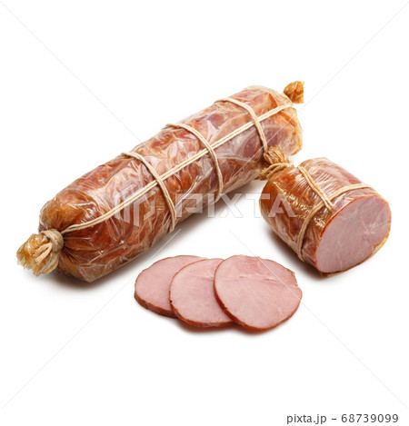 Poultry meat roll whole and cut into slices. 68739099