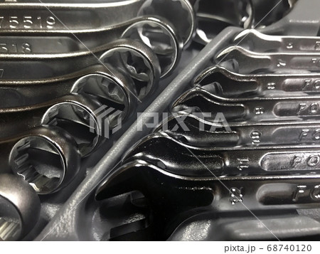 Wrench tool metal isolated spanner equipment steel Wrench tool metal isolated spanner equipment steel 68740120