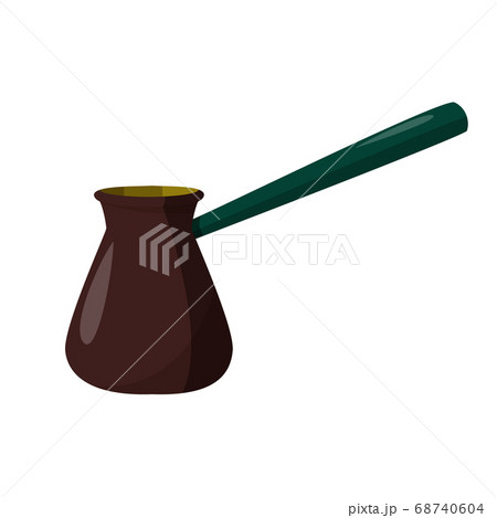 Cezve or ibrik - old coffee pot with a long handle. Turkish brewing pot. 68740604