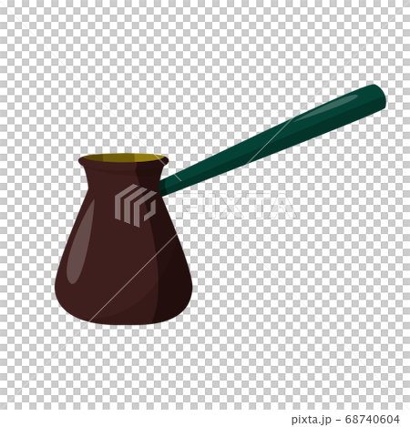 Cezve or ibrik - old coffee pot with a long handle. Turkish brewing pot. 68740604