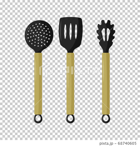Kitchen tools and Cooking utensils icon. Spatula and Skimmer. Vector illustration. Kitchen tools and Cooking utensils icon. Spatula and Skimmer. Vector illustration. 68740605
