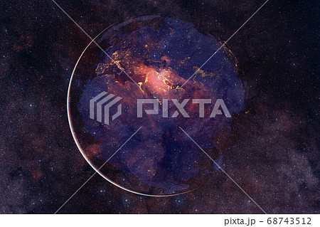 Earth. Solar system. Elements of this image furnished by NASA. 68743512