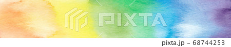 Panoramic texture realistic watercolor rainbow on Panoramic texture realistic watercolor rainbow on 68744253