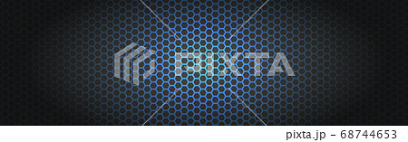 Blue perforated iron with white reflections - 68744653