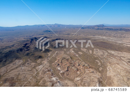 Aerial view of desert next the Lake Mead in Mohave County, Arizona Aerial view of desert next the Lake Mead in Mohave County, Arizona 68745589