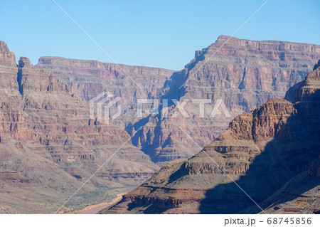 Landscape view of Grand Canyon National Park with Colorado river during sunny day. Arizona, USA 68745856