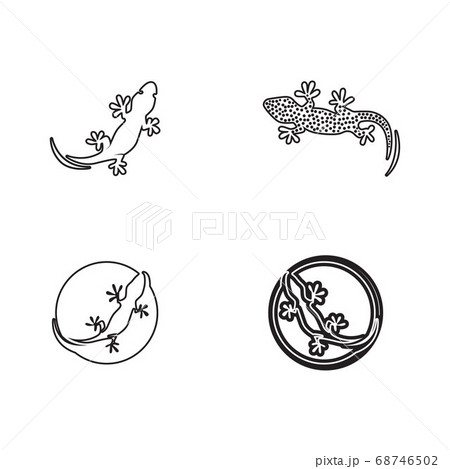 Lizard Chameleon Gecko Silhouette black 68746502