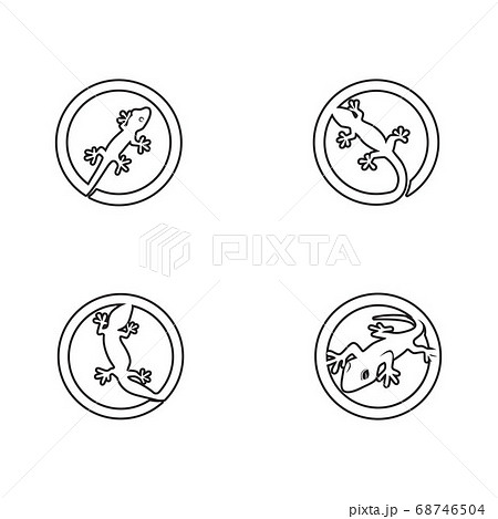 Lizard Chameleon Gecko Silhouette black Lizard Chameleon Gecko Silhouette black 68746504