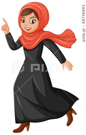 Cute muslim girl character 68746893