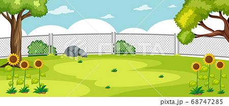 Blank landscape in nature park scene with some Blank landscape in nature park scene with some 68747285