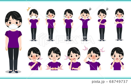 woman dressed in short sleevesA_7.eps 68749737