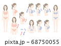 ブラジャー　バストアップ　女性 68750055