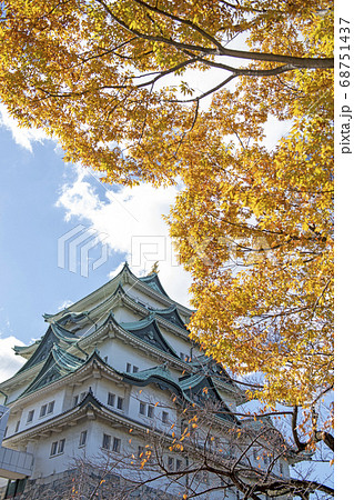 紅葉の名古屋城 68751437