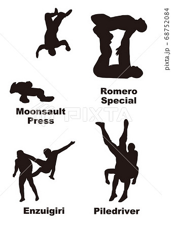 イラストデータ プロレス技シルエット4 イラストデータ プロレス技シルエット4 68752084