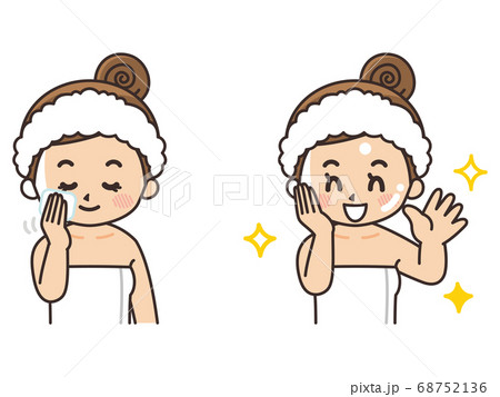 綺麗になって喜ぶ女性　美容　ビューティー　スキンケア 68752136