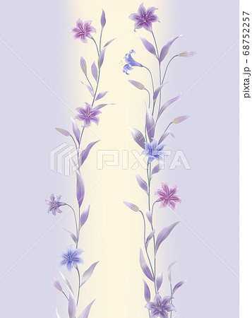 百合の花のイラストのイラスト素材