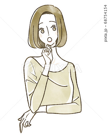 驚いている女性 驚いている女性 68754154