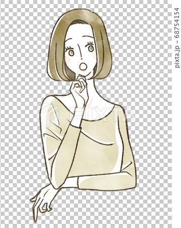 驚いている女性 驚いている女性 68754154