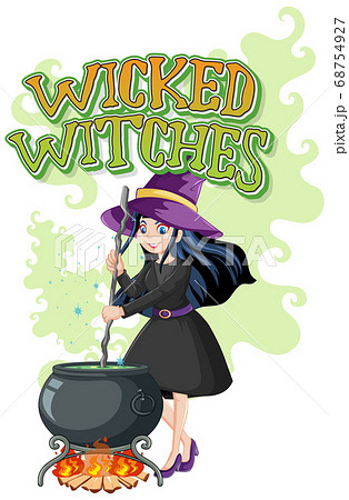 Wicked witches logo on white background 68754927