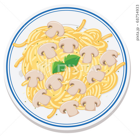 Aerial view of food on plate Aerial view of food on plate 68754933