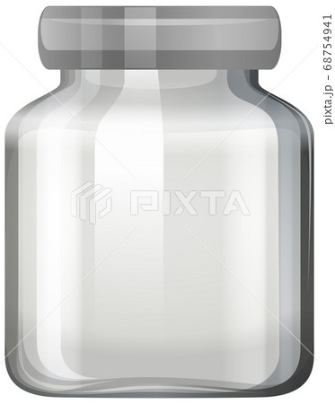 Empty glass jar on white background Empty glass jar on white background 68754941