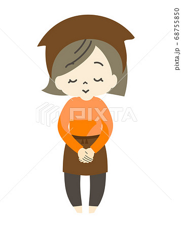 居酒屋で働く女性のイラストのイラスト素材