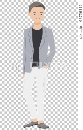 オシャレなファッションをしている大人の男性のイラスト のイラスト素材 オシャレなファッションをしている大人の男性のイラスト のイラスト素材