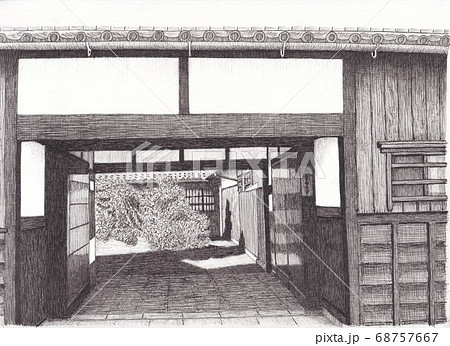 新選組屯所のイラスト素材