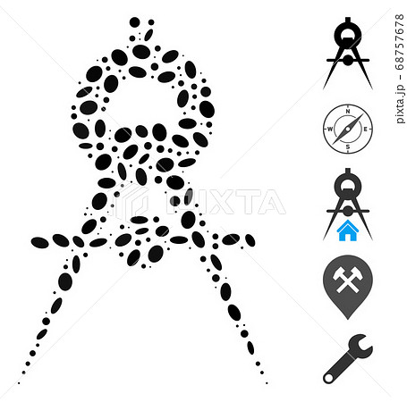 Dotted Collage Compasses 68757678