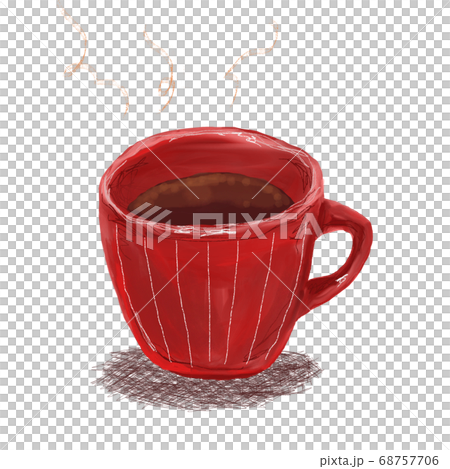 Steaming red coffee cup Steaming red coffee cup 68757706