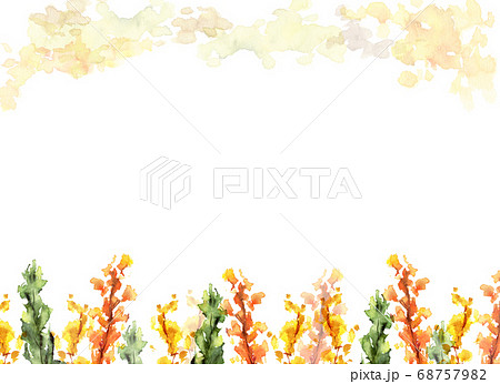 가을 이미지 수채화 배경 - 스톡일러스트 [68757982] - Pixta
