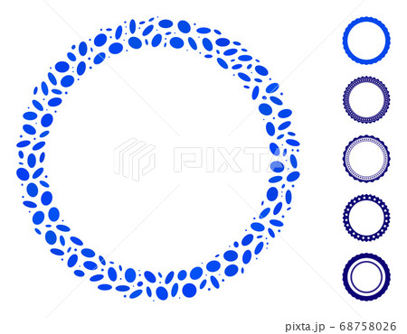 Oval Mosaic Certificate Rosette Circular Frame Oval Mosaic Certificate Rosette Circular Frame 68758026