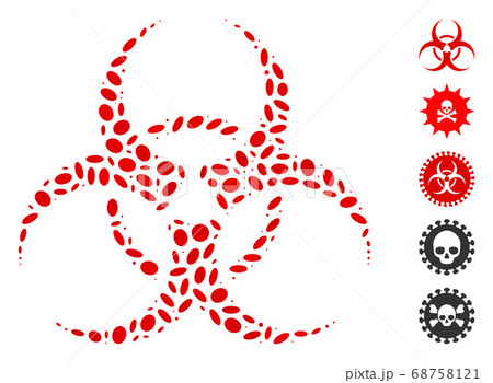 Ellipse Mosaic Biohazard Symbol 68758121
