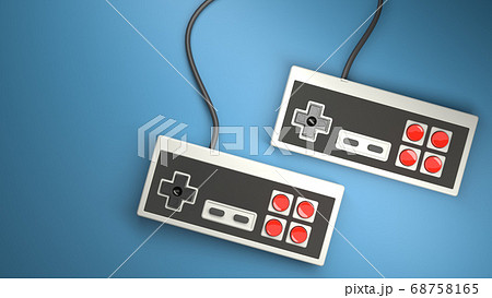 Retro computer gaming controller joystick on a Retro computer gaming controller joystick on a 68758165