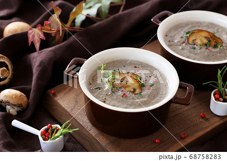 ブラウンマッシュルームのポタージュスープ 68758283