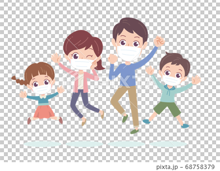 Jump family illustration Jump family illustration 68758379