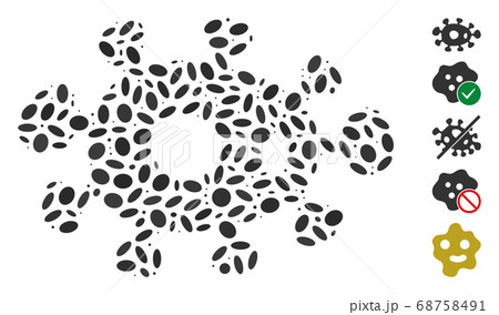 Oval Mosaic Bacteria Oval Mosaic Bacteria 68758491