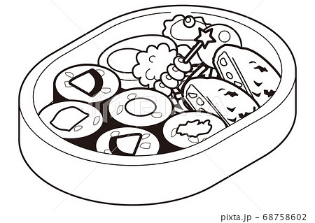 子どものお弁当(細巻寿司とコロッケ) 子どものお弁当(細巻寿司とコロッケ) 68758602