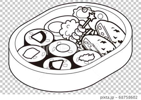 子どものお弁当(細巻寿司とコロッケ) 子どものお弁当(細巻寿司とコロッケ) 68758602