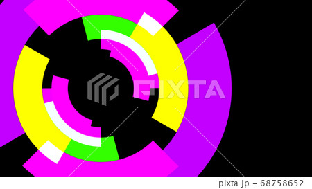 Cgサークル 重なり合う複数の半円のイラスト素材