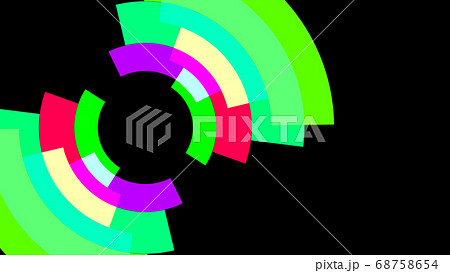 Cgサークル 重なり合う複数の半円のイラスト素材