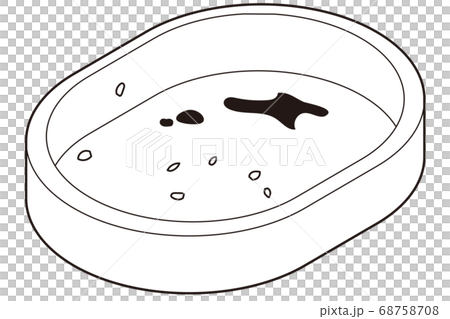 子どものお弁当 食後の空のお弁当箱 のイラスト素材