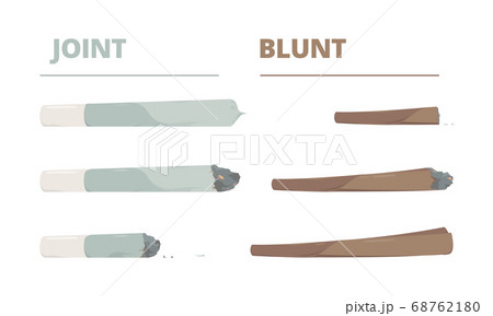 Marijuana Joint Drugs Cigarette Smoke Cannabis のイラスト素材