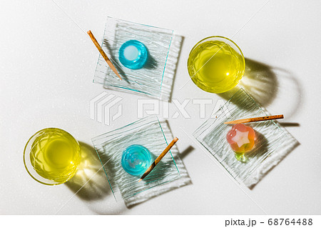 和風ゼリー Sweet Japanese-style jelly dessert 和風ゼリー Sweet Japanese-style jelly dessert 68764488