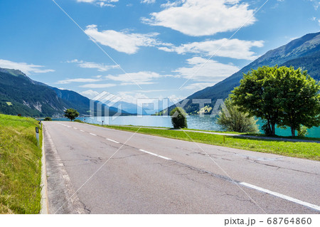 Beautiful view to Lago di Resia, Lake Reschen, Beautiful view to Lago di Resia, Lake Reschen, 68764860