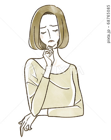 考えている女性 考えている女性 68765085